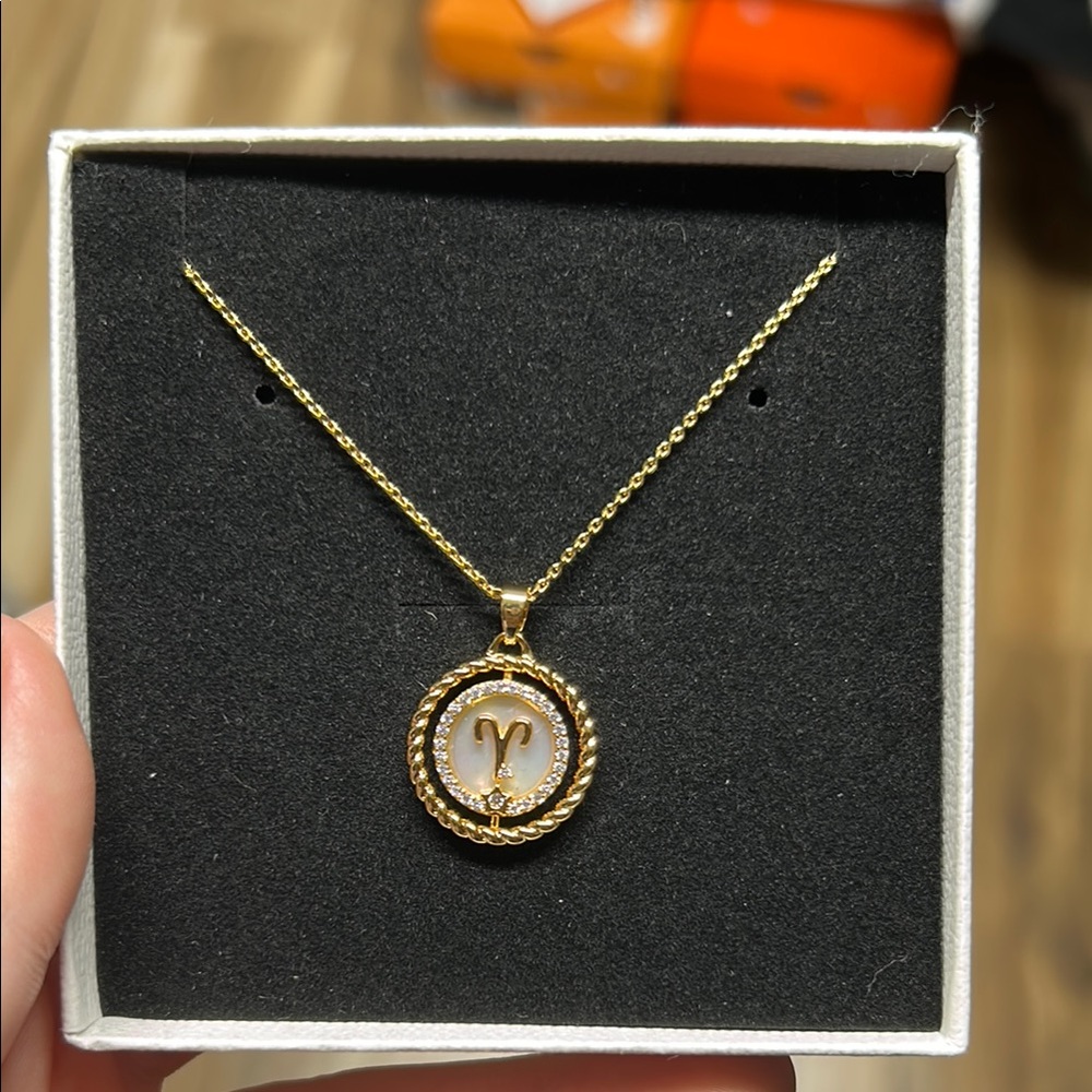 Gold Zodiac Pendant Necklace